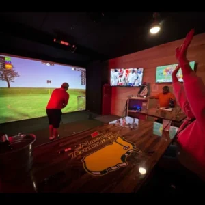 Play golf with the Titles Lounge Golf Simulator